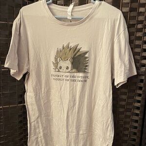 Hedgehog Graphic Tee - Cream